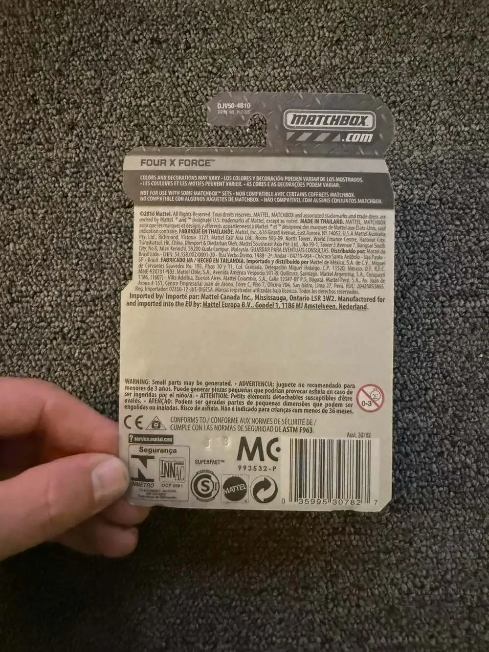 Matchbox Four X Force Yellow Die-Cast Toy Vehicle